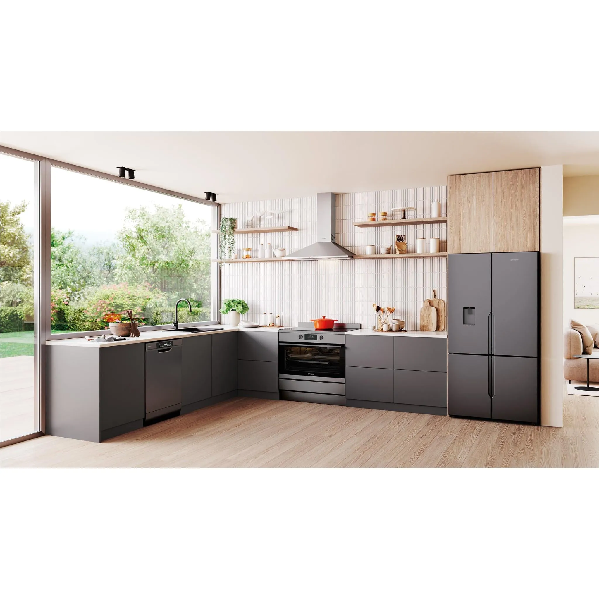 Westinghouse WSU6608KXB 15-Place Setting Freestanding Built Under Dishwasher (Dark Stainless Steel)