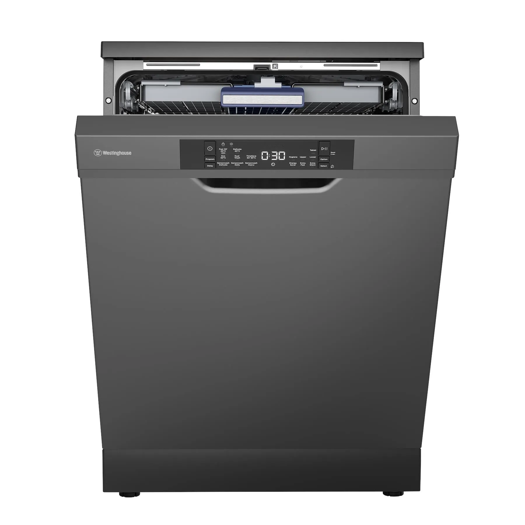 Westinghouse WSU6608KXB 15-Place Setting Freestanding Built Under Dishwasher (Dark Stainless Steel)