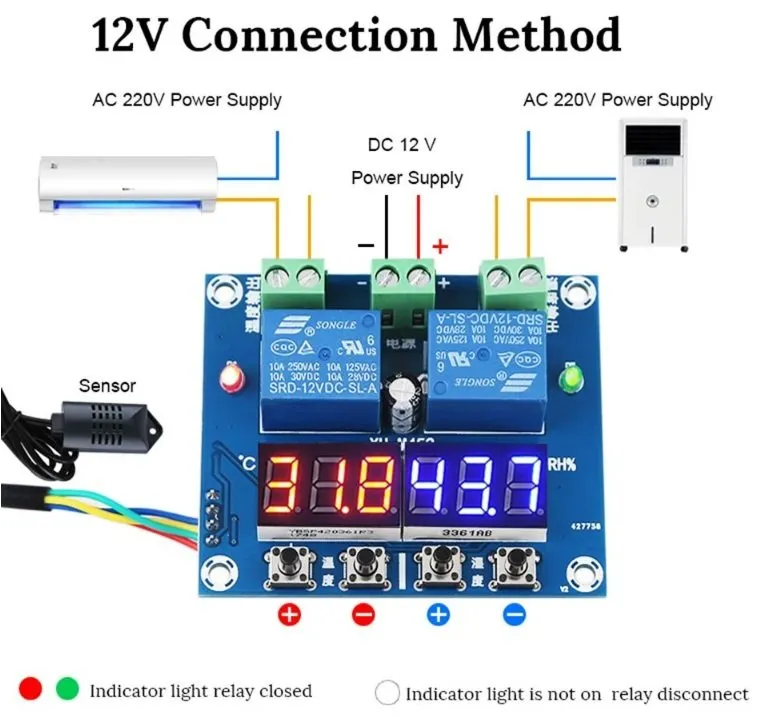 XH-M452 Temperature and Humidity Controller Module