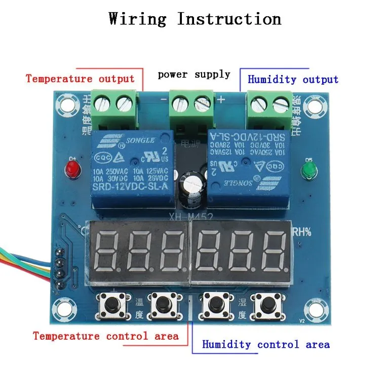 XH-M452 Temperature and Humidity Controller Module